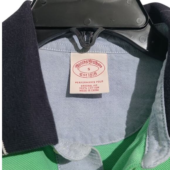 Brooks Brothers Performance Polo Original Green Blue Size Small - Picture 4 of 4